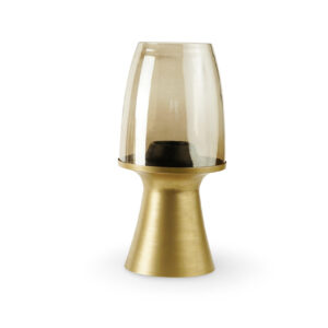 -WL-0176 - Huraganowa lampa Danea szczotkowane złoto duża