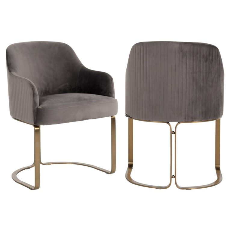 Krzesło do jadalni Hadley stone velvet