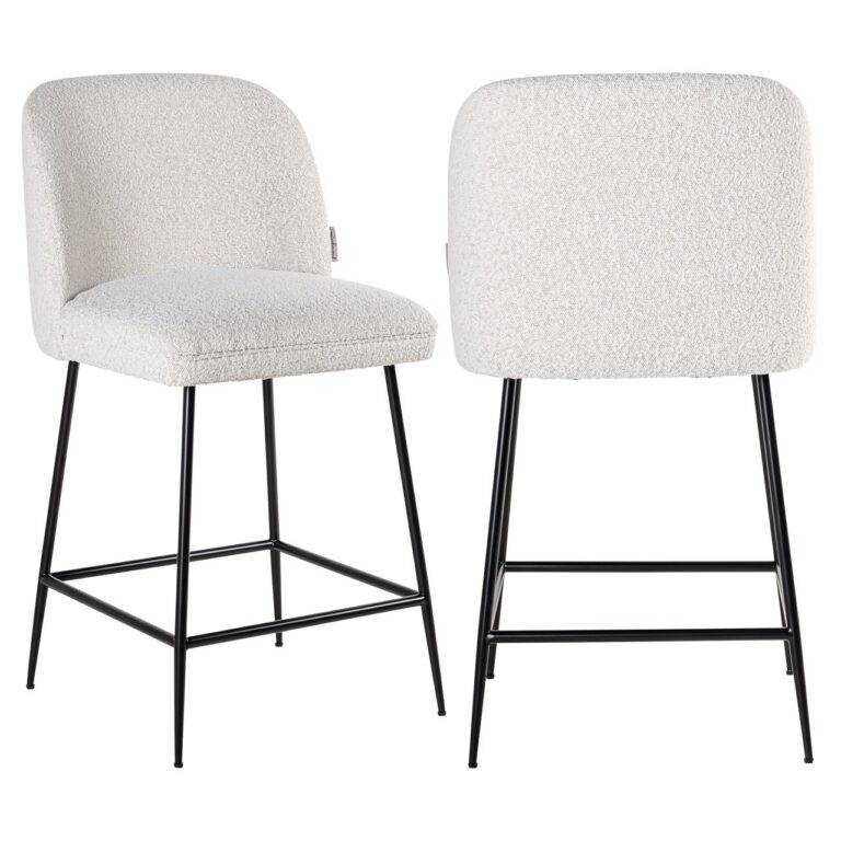 Hoker barowy niski Pullitzer White bouclé