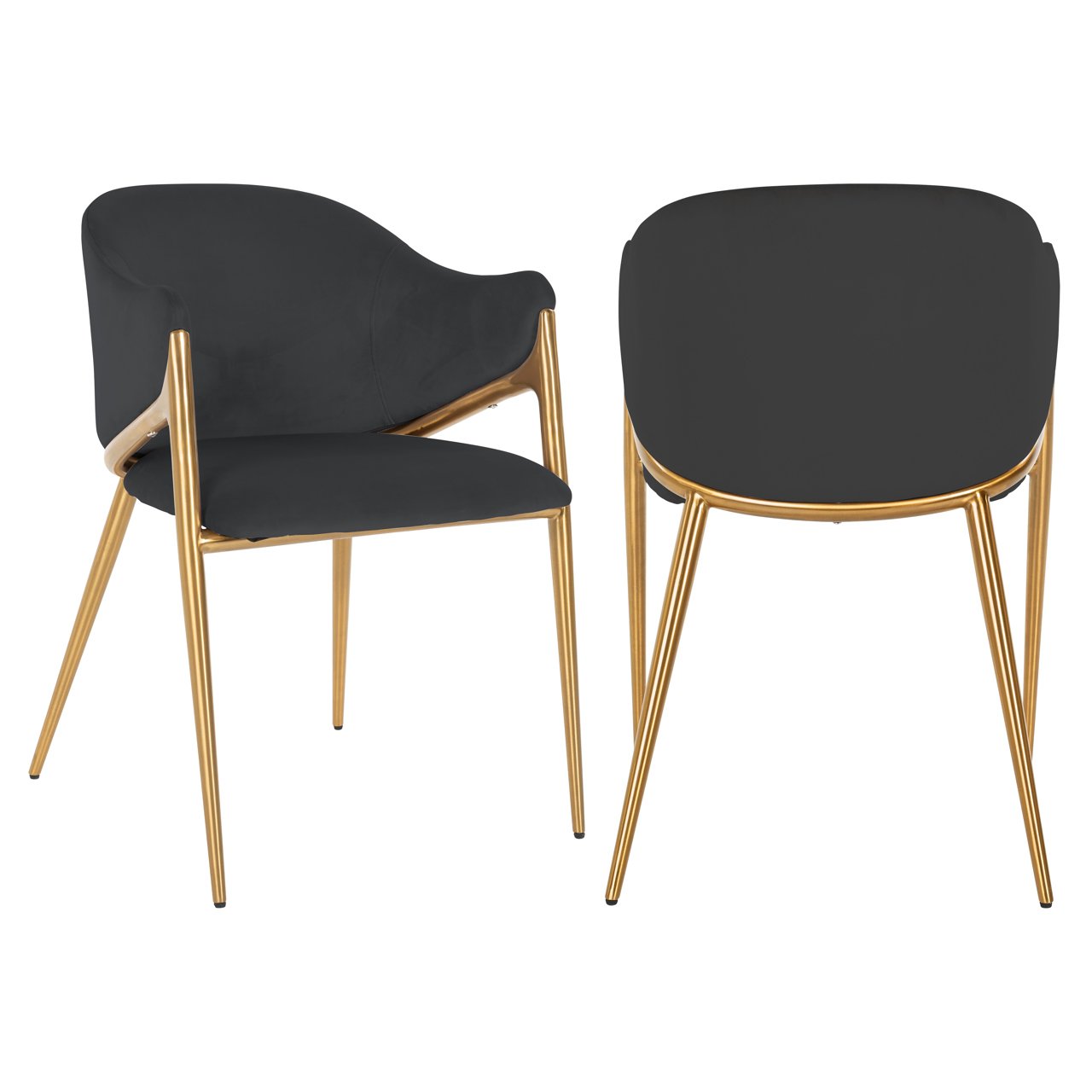 S4544 FR ANTRACIET VELVET - Dining chair Gwen quartz anthracite fire retardant