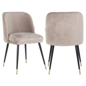 S4547 FR KHAKI VELVET - Dining chair Alicia khaki velvet fire retardant