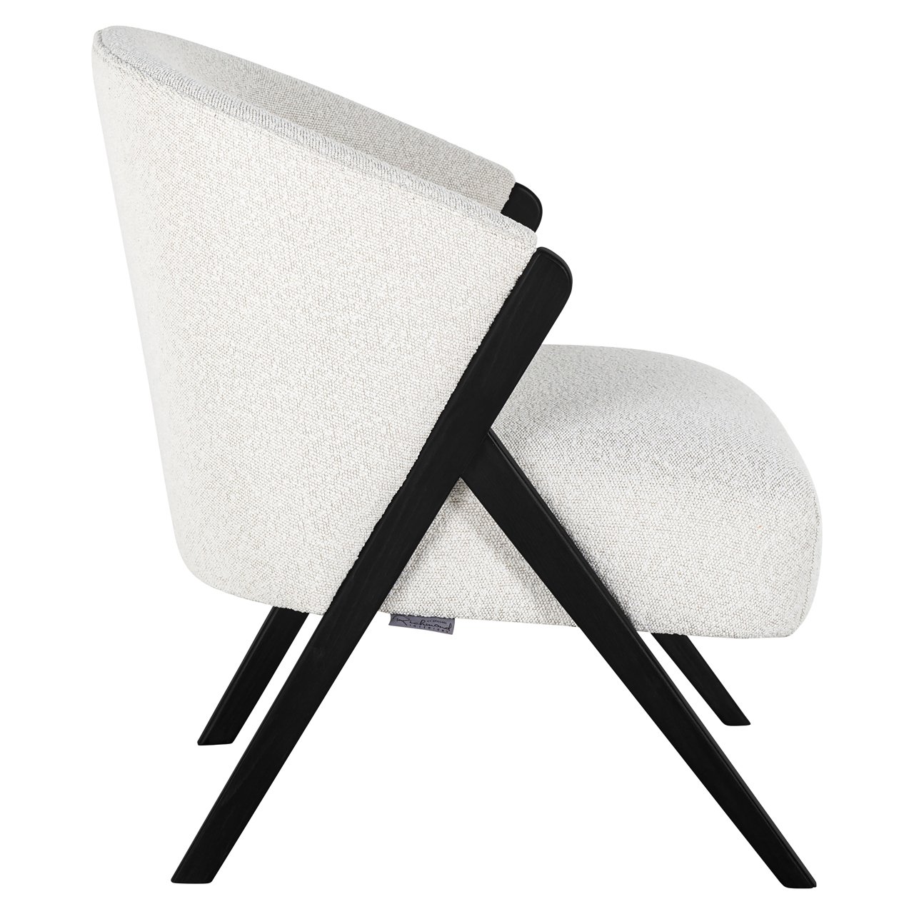 S4591 WHITE BOUCLÉ - Lounge chair Mia white bouclé