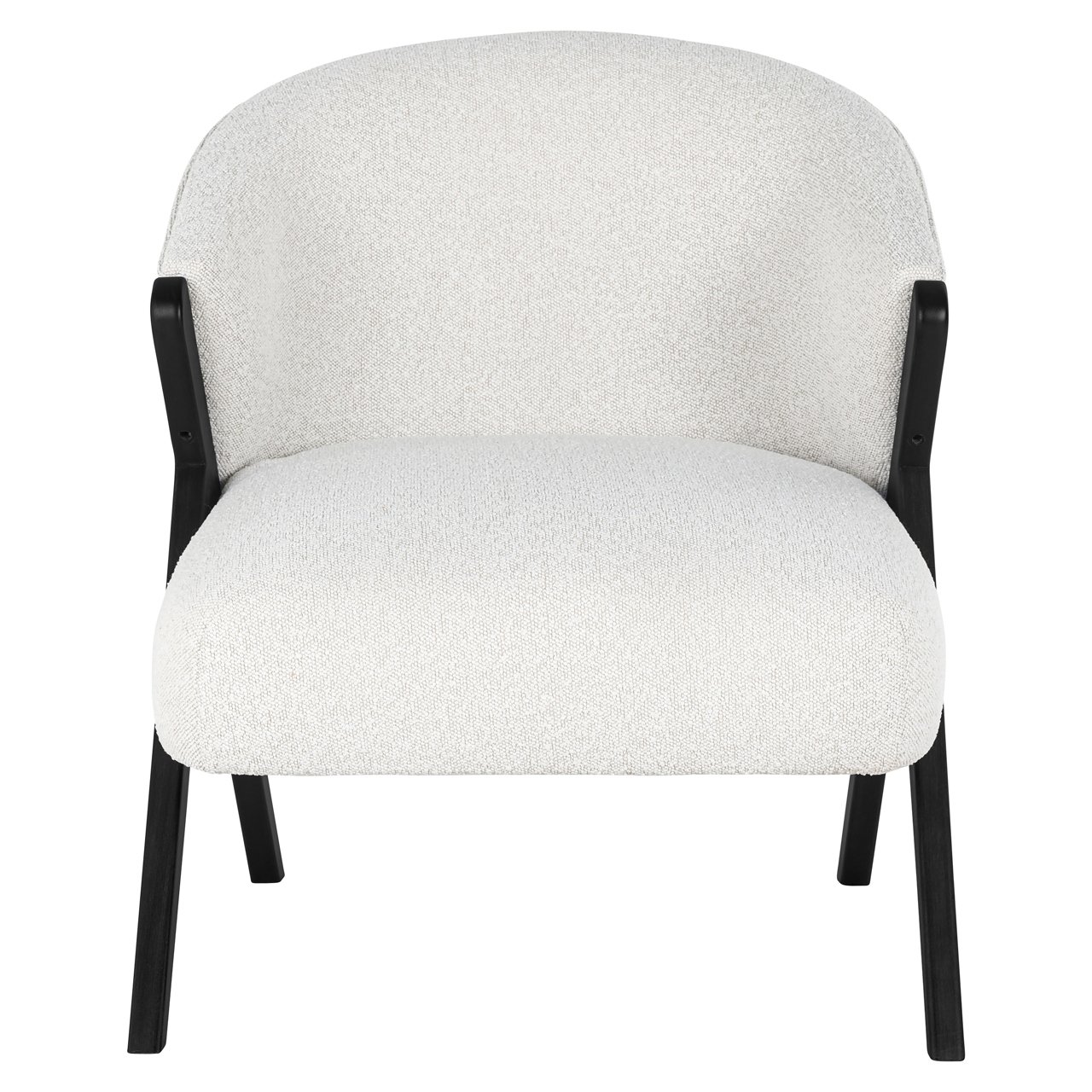 S4591 WHITE BOUCLÉ - Lounge chair Mia white bouclé