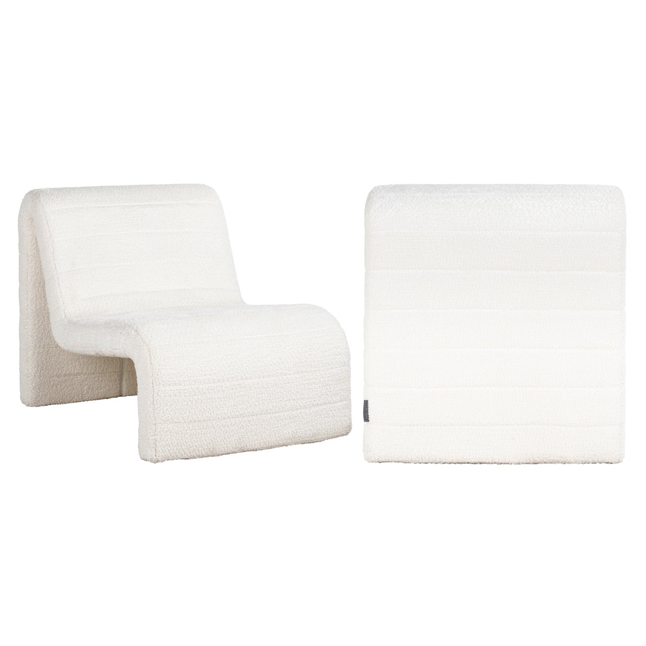 S4717 LOVELY WHITE - Lounge chair Kelly lovely white