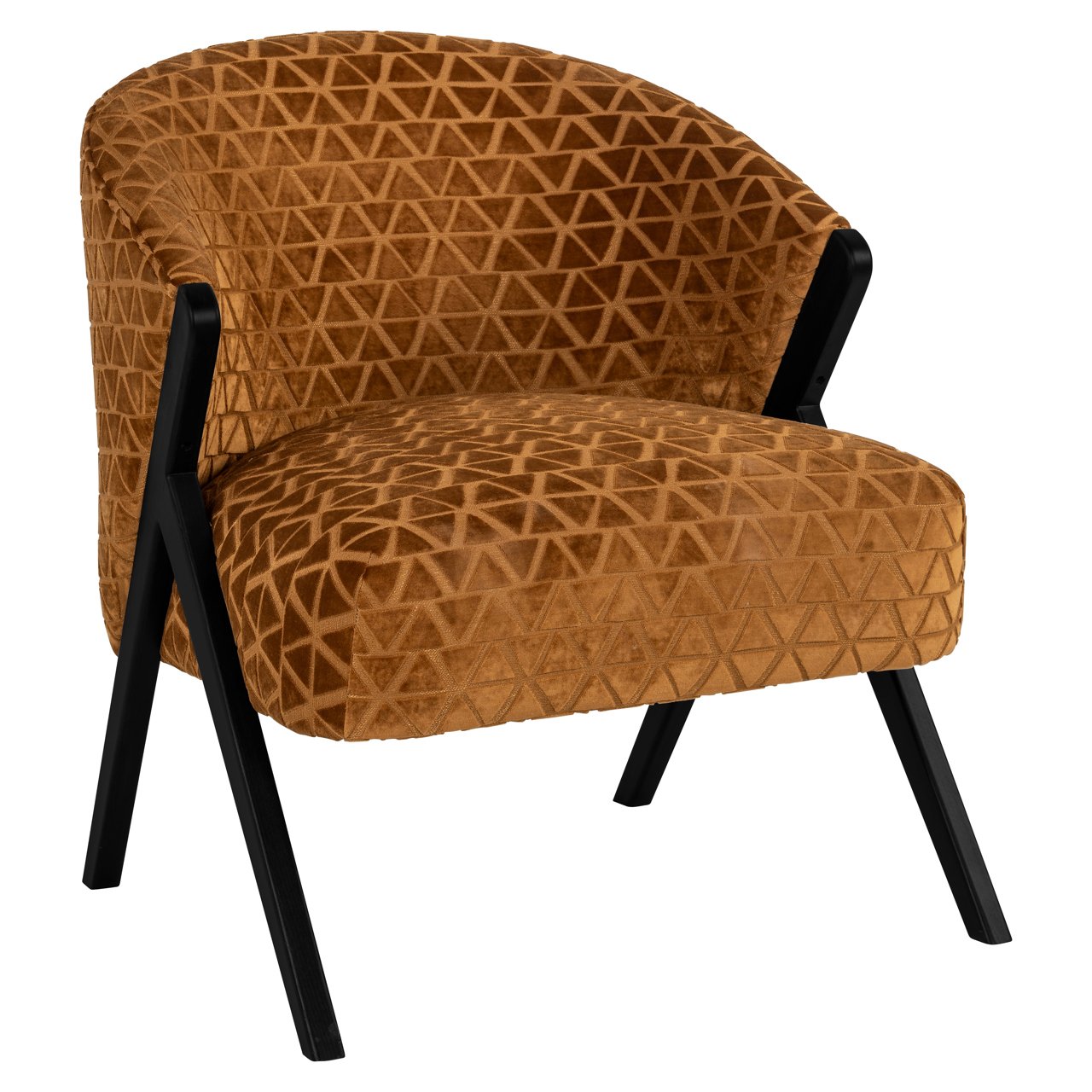 S4591 GOLD TRIANGLE - Lounge chair Mia old gold triangle