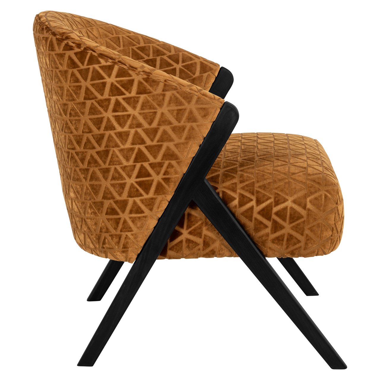 S4591 GOLD TRIANGLE - Lounge chair Mia old gold triangle