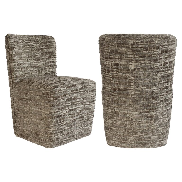 Krzesło do jadalni Lorain szare na kółkach