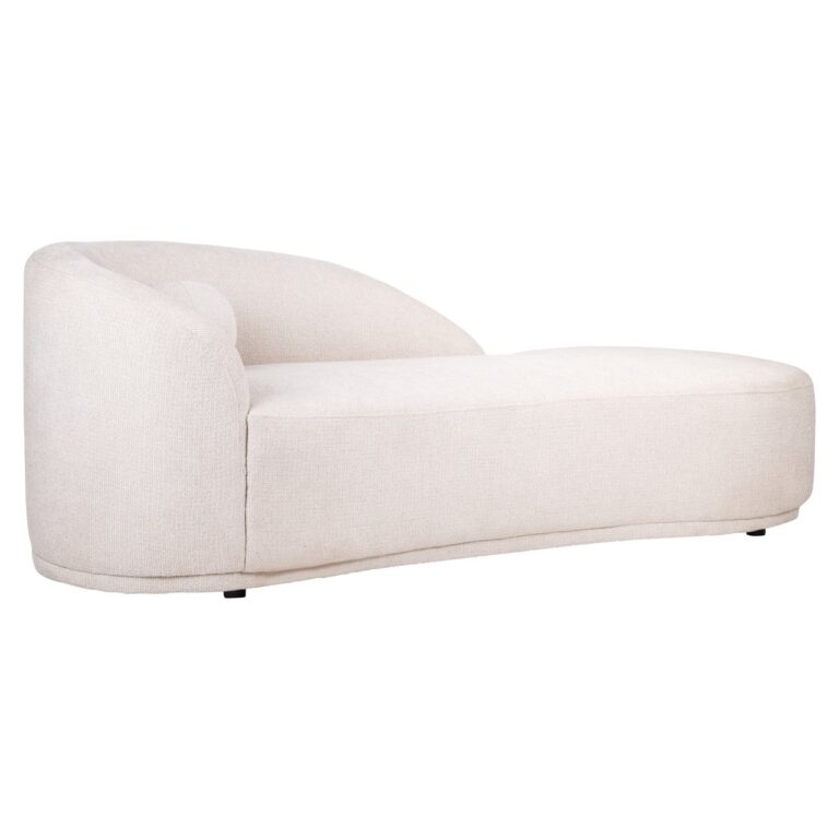 Sofa Emma kremowa z elegancką leżanką