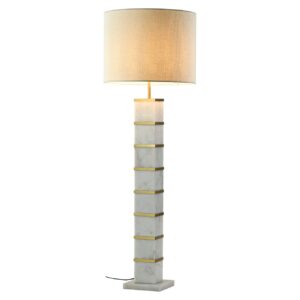 214477 - Floor lamp Celinae white including lampshade