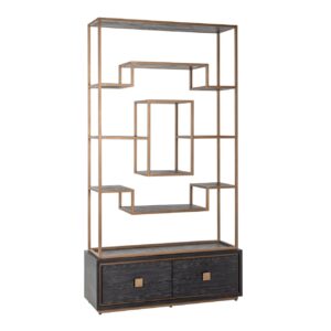 7480 - Display cabinet Hunter black rustic