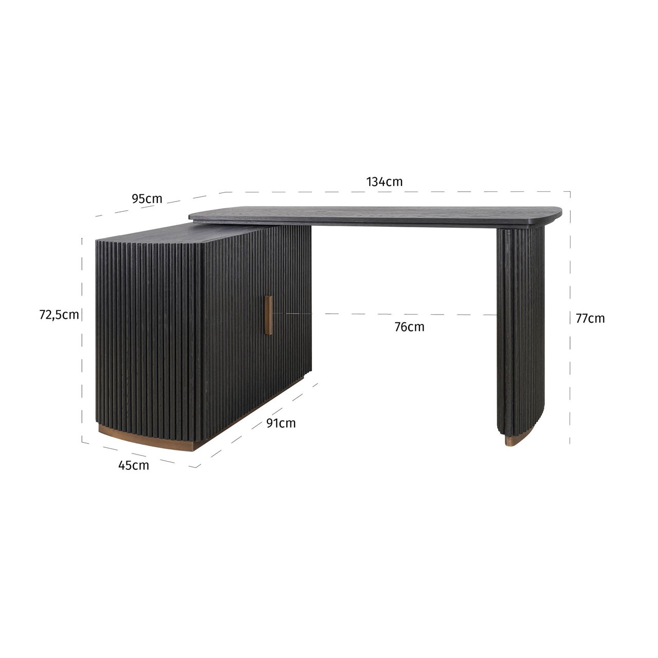 7811 - Desk Cambon dark coffee