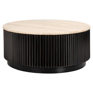 7912 - Coffee table Hampton dark brown 90Ø