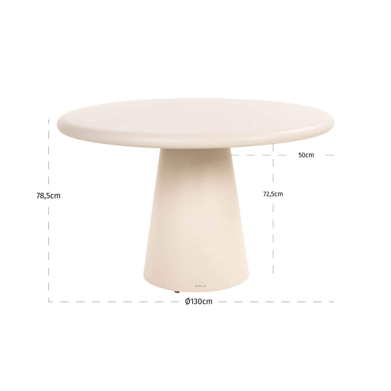 825501 - Outdoor dining table Urban Bloom sandstone 130Ø