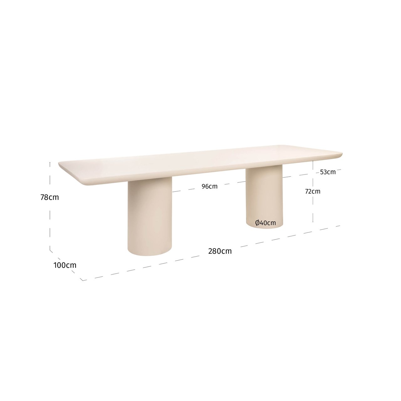 825504 - Outdoor dining table Urban Bloom sandstone 280