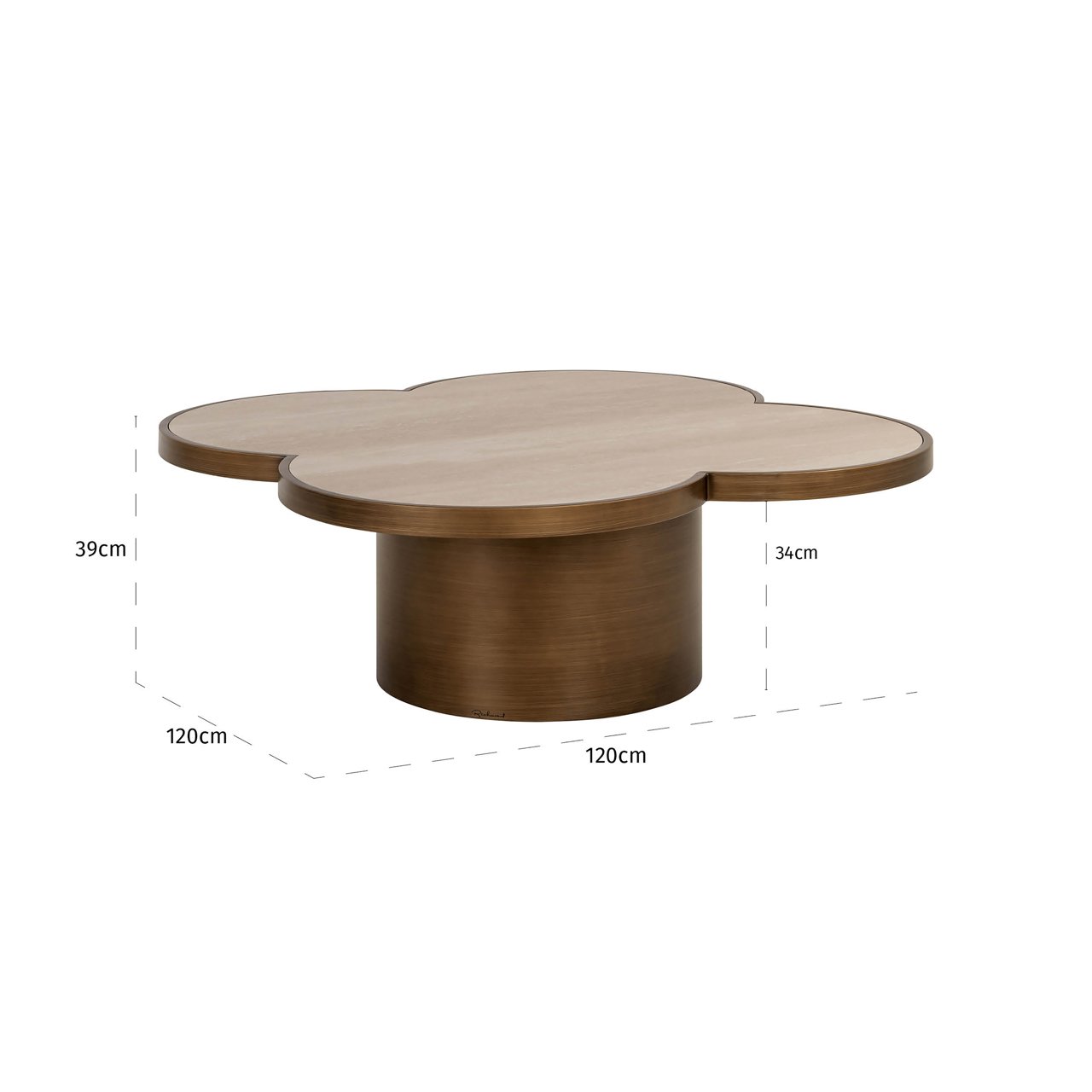 8771 - Coffee table Clover beige