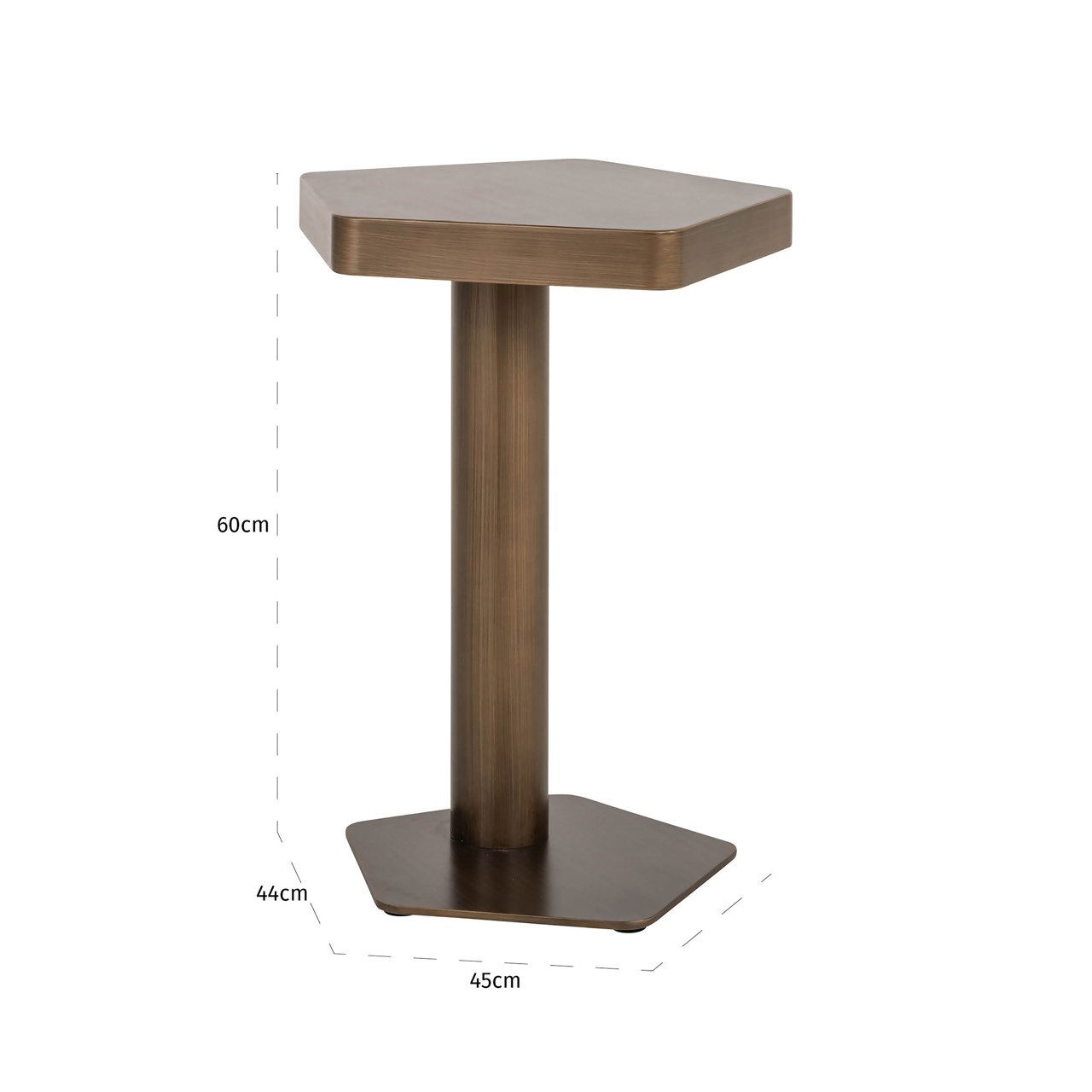 8776 - Sofa table Hexa brushed gold