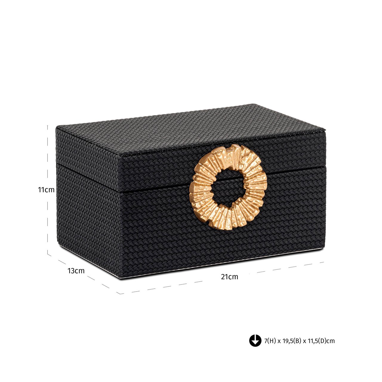 -JB-0098 - Storage box Amal black/gold small
