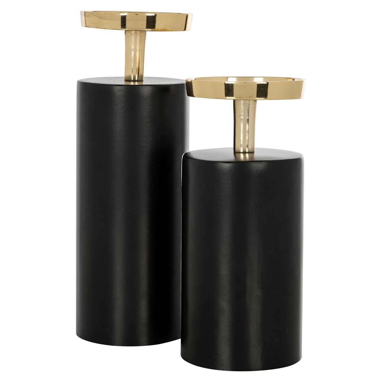 -KA-0215 - Candle holder Caya black/gold small