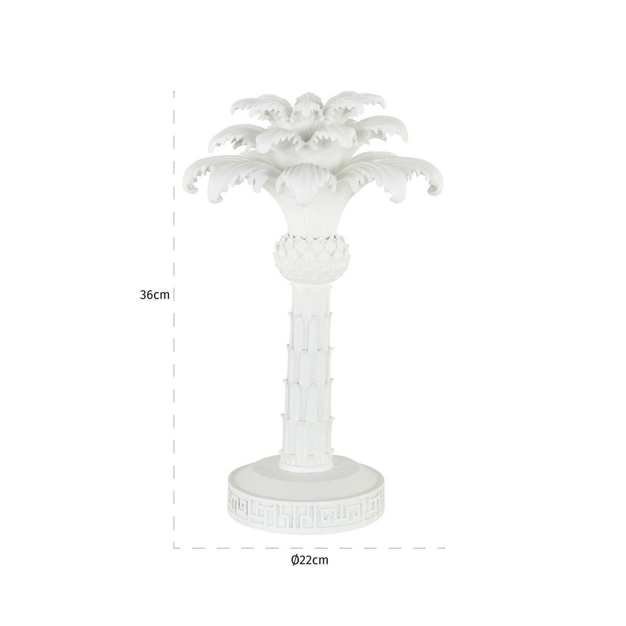 -KA-0308 - Candle holder Palma white small