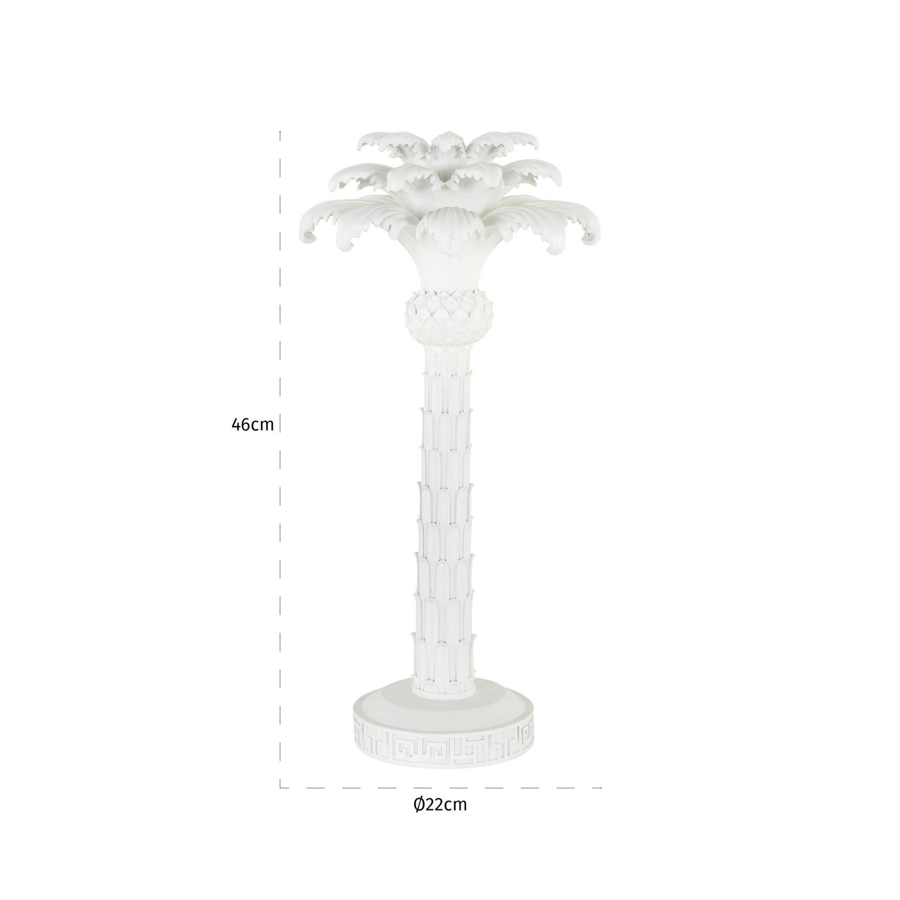 -KA-0309 - Candle holder Palma white large