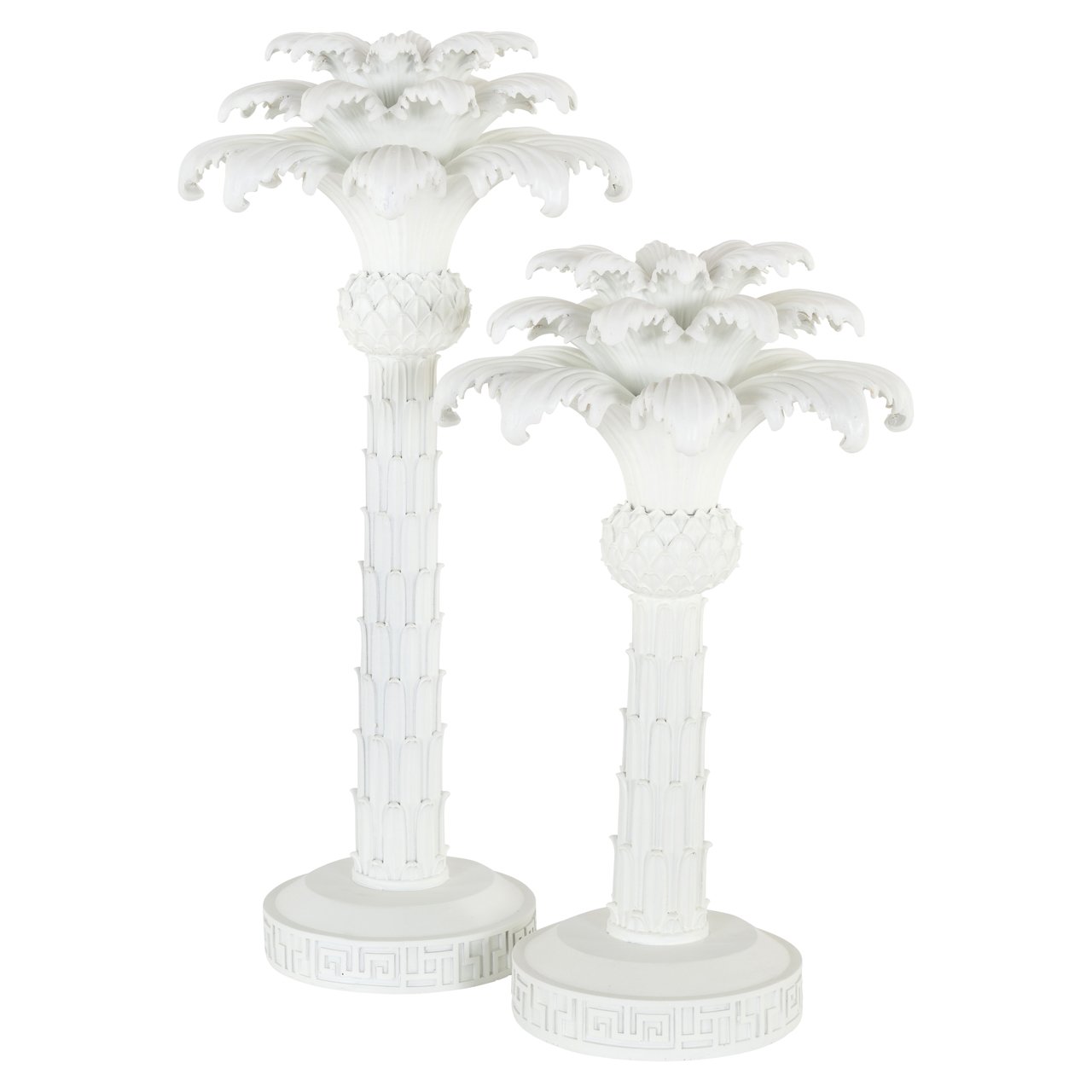 -KA-0309 - Candle holder Palma white large