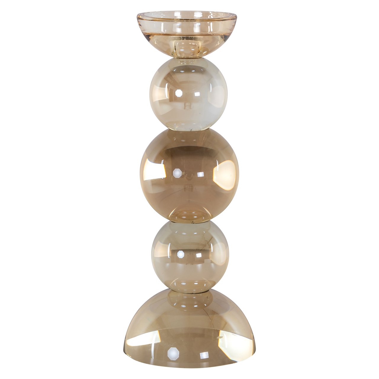 -KA-0315 - Candle holder Emie brown small