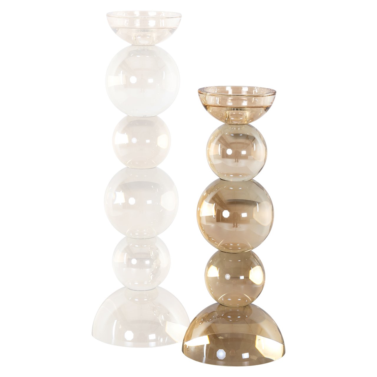 -KA-0315 - Candle holder Emie brown small