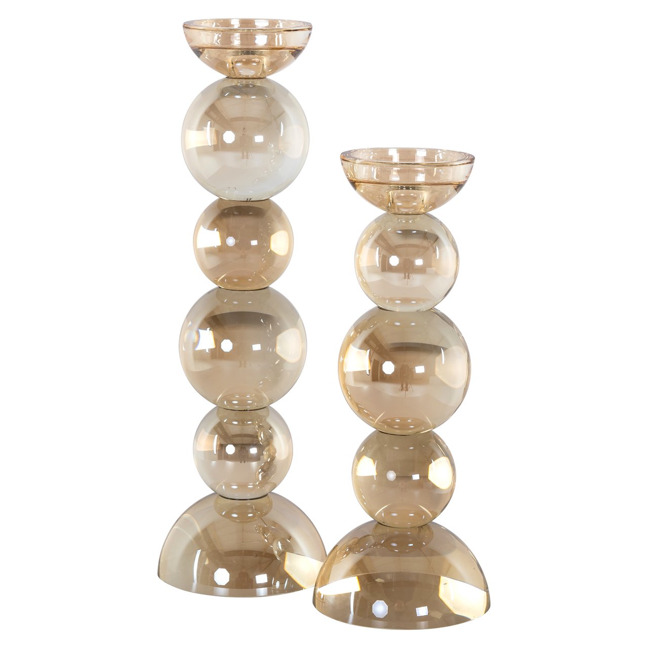 -KA-0316 - Candle holder Emie brown large
