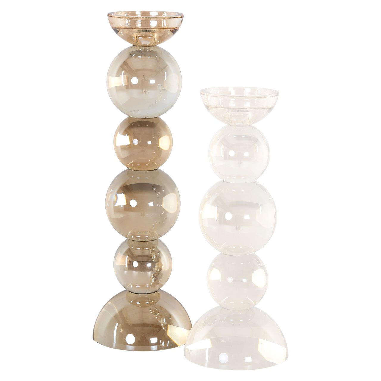-KA-0316 - Candle holder Emie brown large