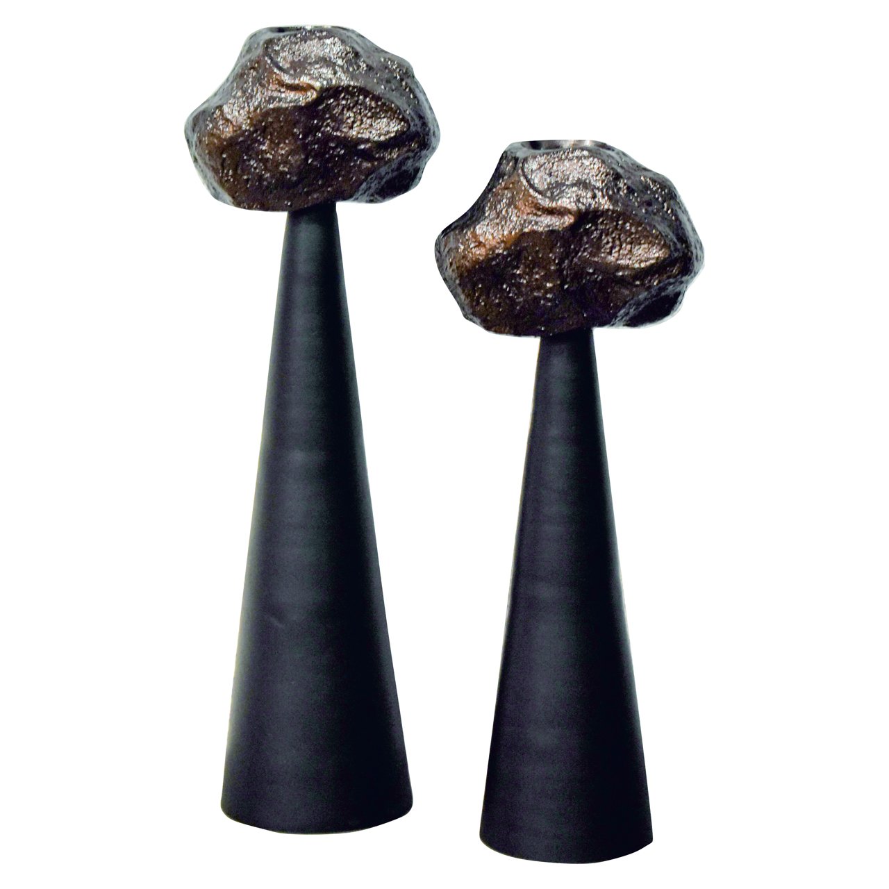 -KA-0323 - Candle holder Moira black small