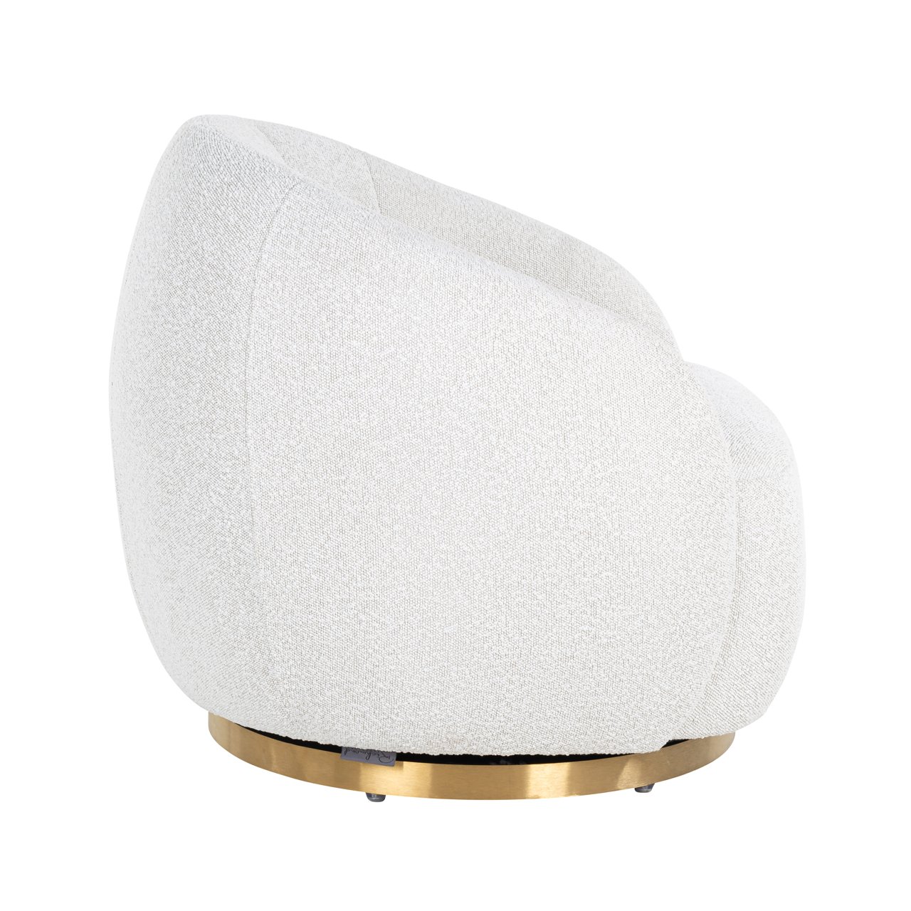 S4530 WHITE BOUCLÉ - Lounge chair Jago white bouclé swivel