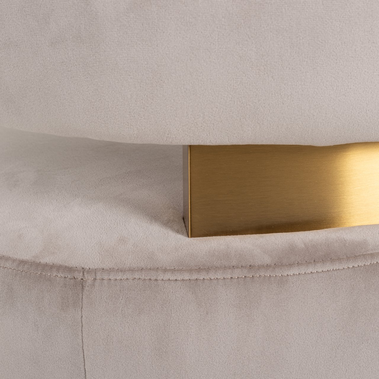 S4546 KHAKI VELVET - Lounge chair Maxime khaki velvet swivel