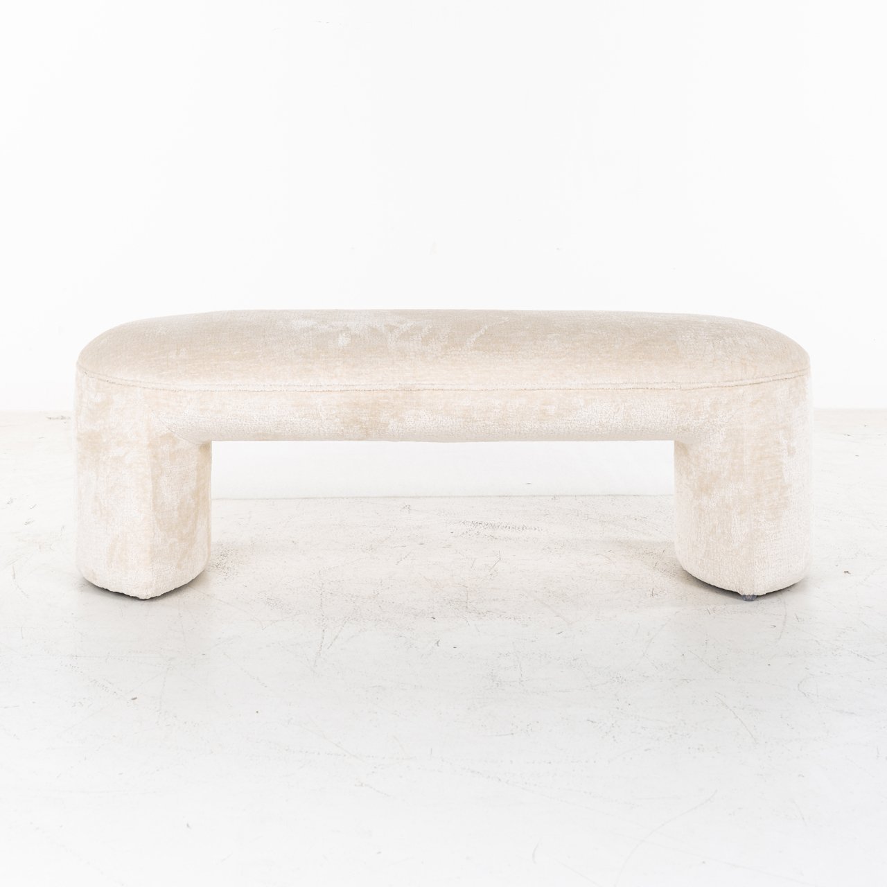 S4549 WHITE CHENILLE - Bench Fargo white chenille
