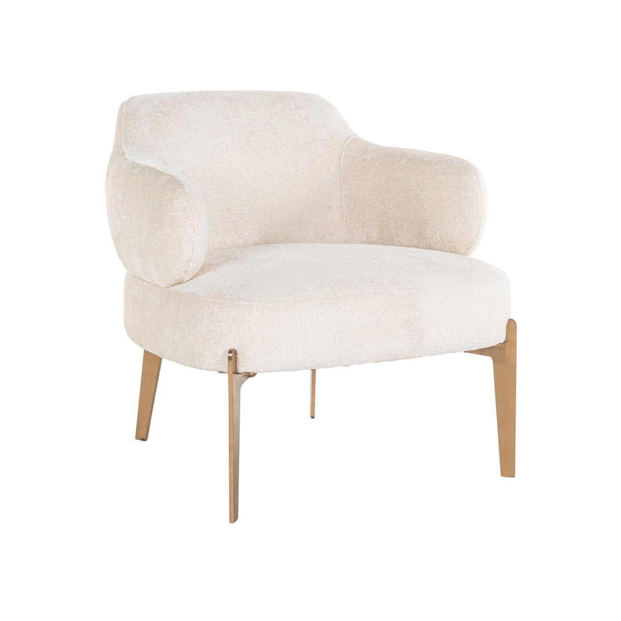S4558 WHITE CHENILLE - Lounge chair Venus white chenille