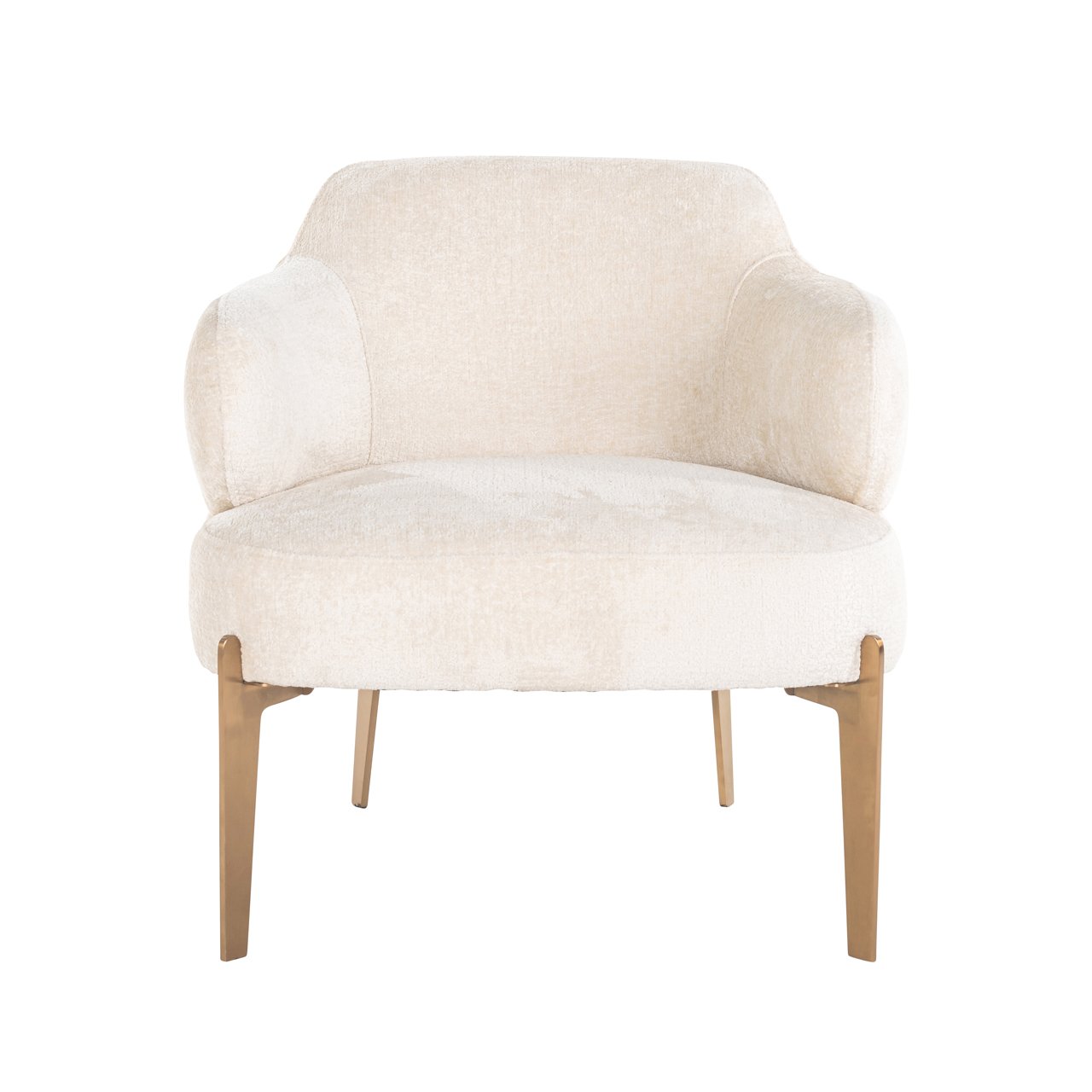 S4558 WHITE CHENILLE - Lounge chair Venus white chenille