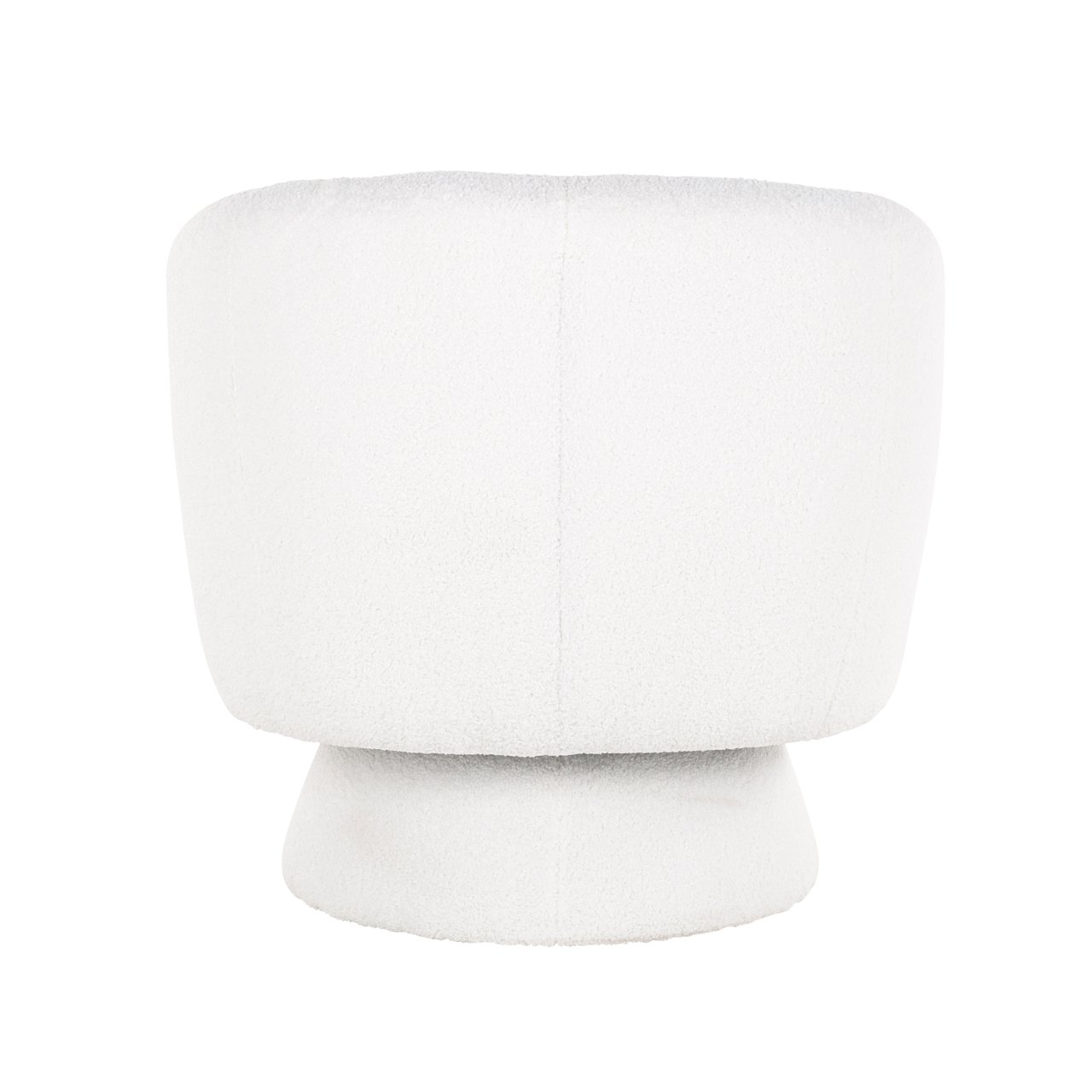 S4565 WHITE FURRY - Lounge chair Senna white furry swivel