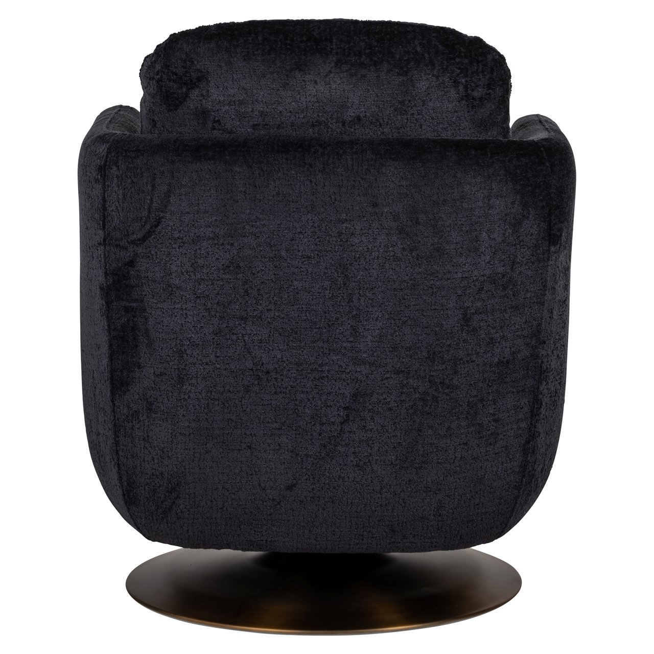 S4576 BLACK CHENILLE - Lounge chair Turner black chenille swivel