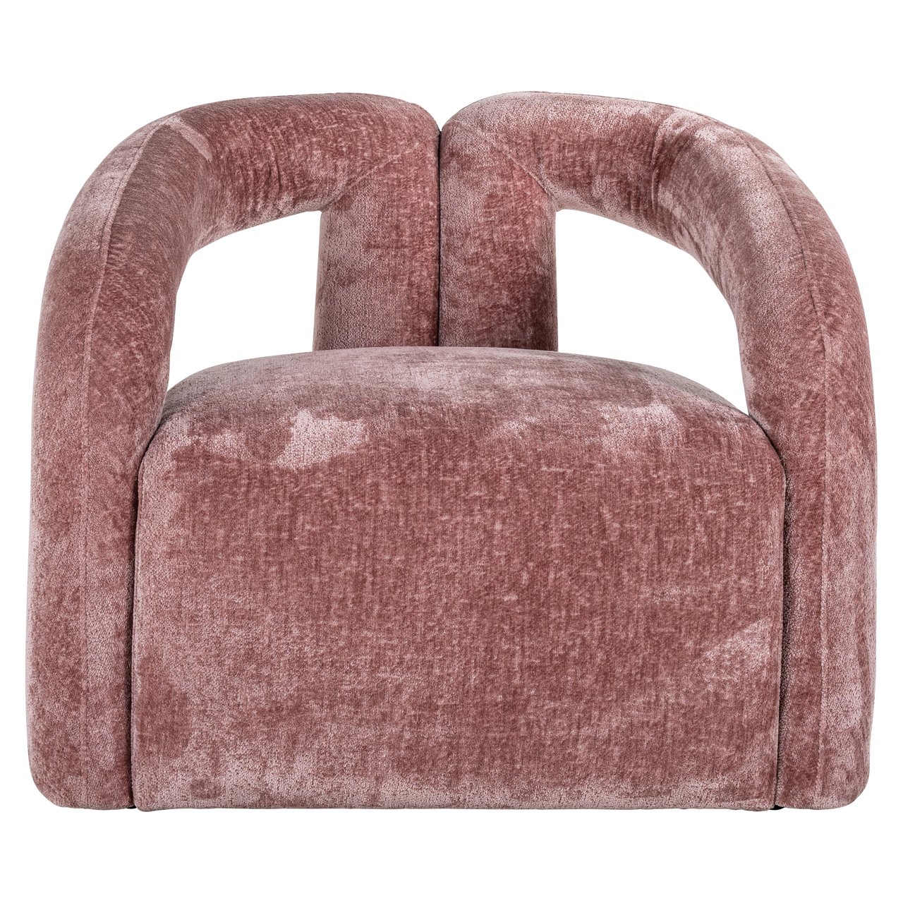 S4596 ROSE CHENILLE - Lounge chair Dana rose chenille