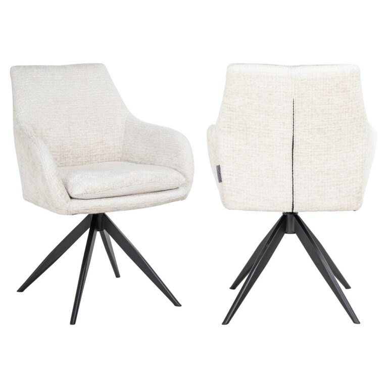 Krzesło do jadalni Lisonne cream fusion obrotowe