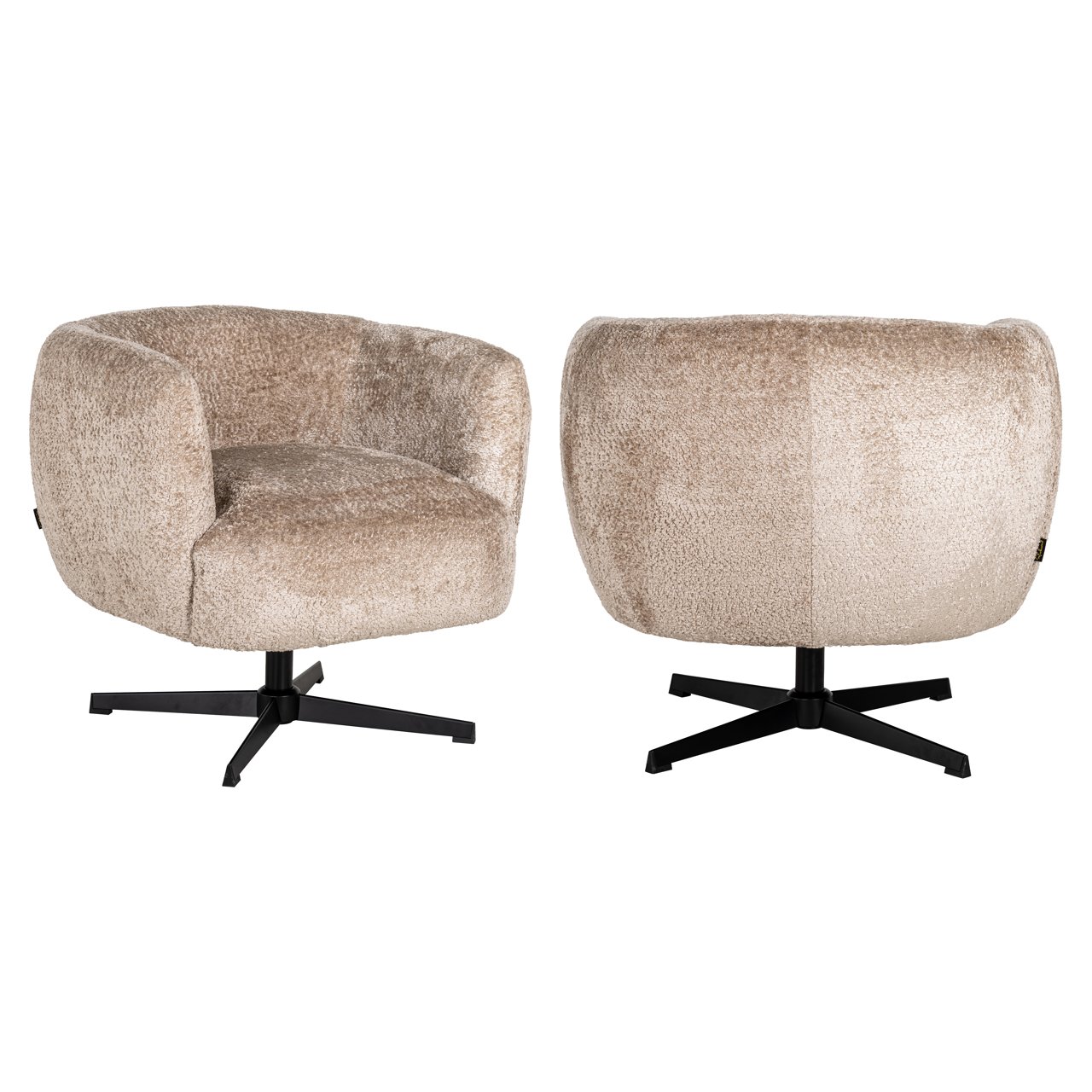 S4613 SHEEP NATURE - Lounge chair Estelle sheep natural swivel