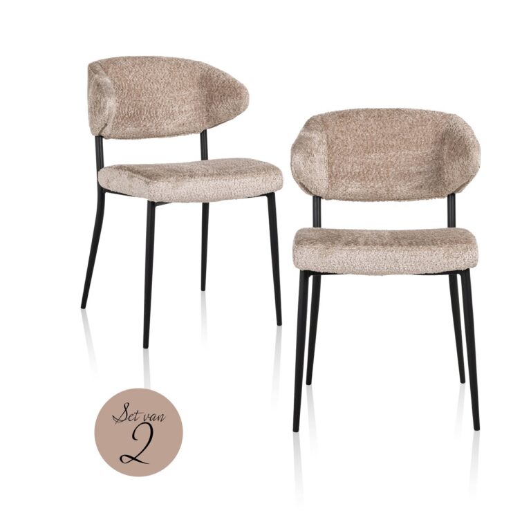 Krzesło do jadalni Bea Sheep Natural (zestaw 2 szt.)