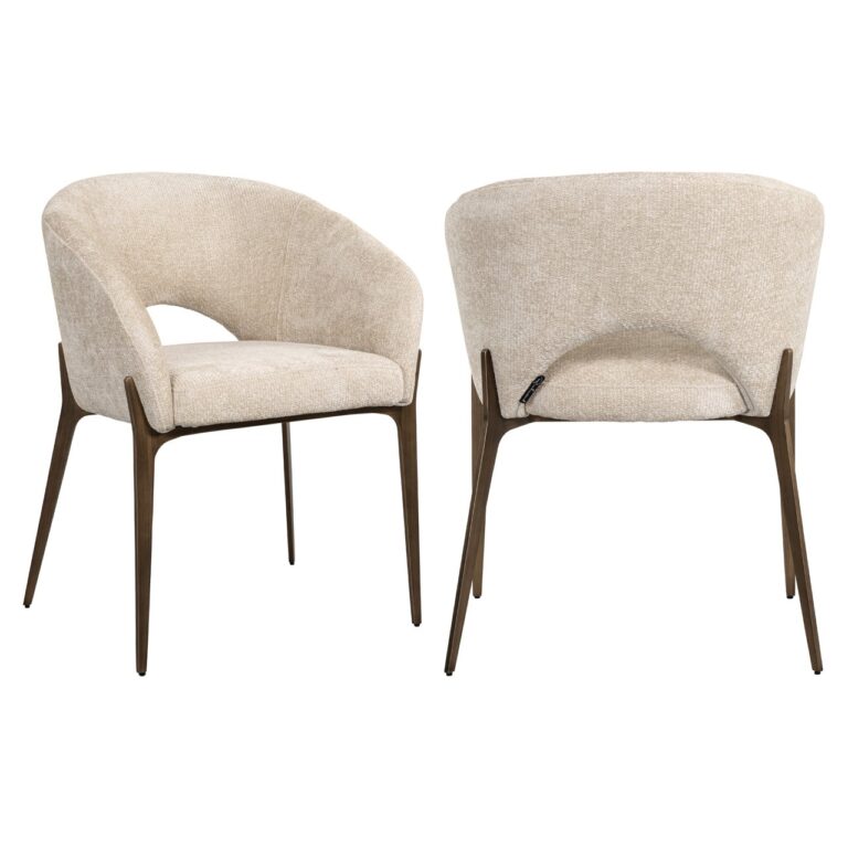 Krzesło do jadalni Kenzi kremowe jednorożec