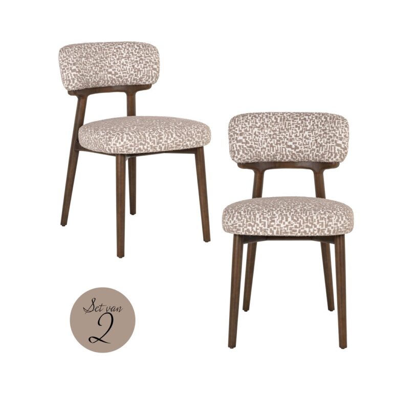 Krzesło do jadalni Basker Natural Geo (zestaw 2 szt.)