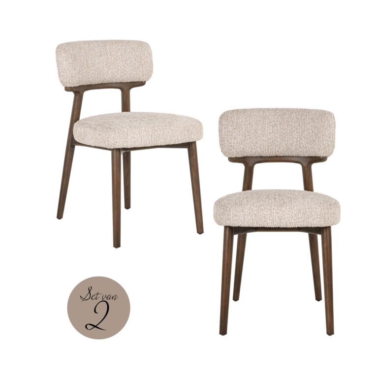 Krzesło do jadalni Basker Natural Linear (zestaw 2 szt.)