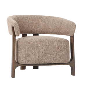 S4637 BROWN TWEED - Lounge chair Dalara brown tweed