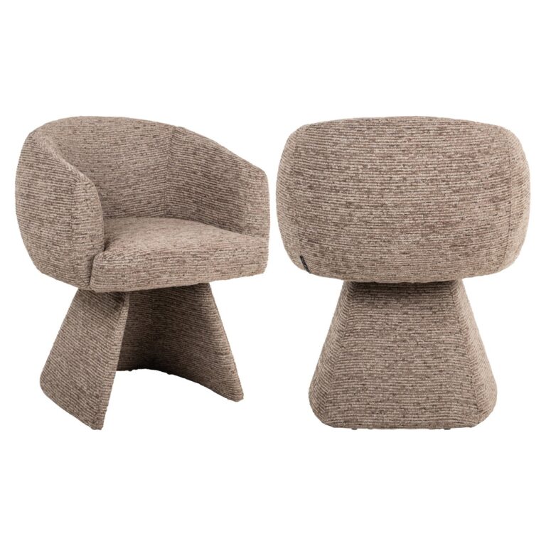 Krzesło do jadalni Quiriro mocca, obrotowe, liniowe