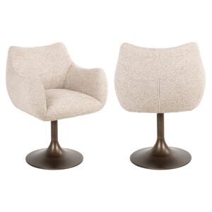 S4648 NATURAL LINEAR - Dining chair Aldo natural linear swivel