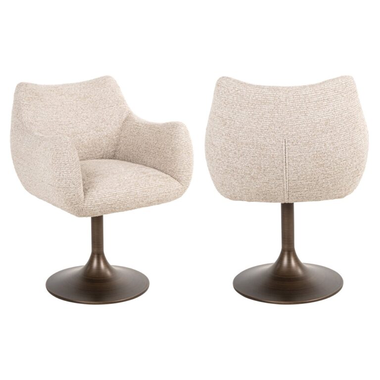 Krzesło do jadalni Aldo Natural Linear obrotowe