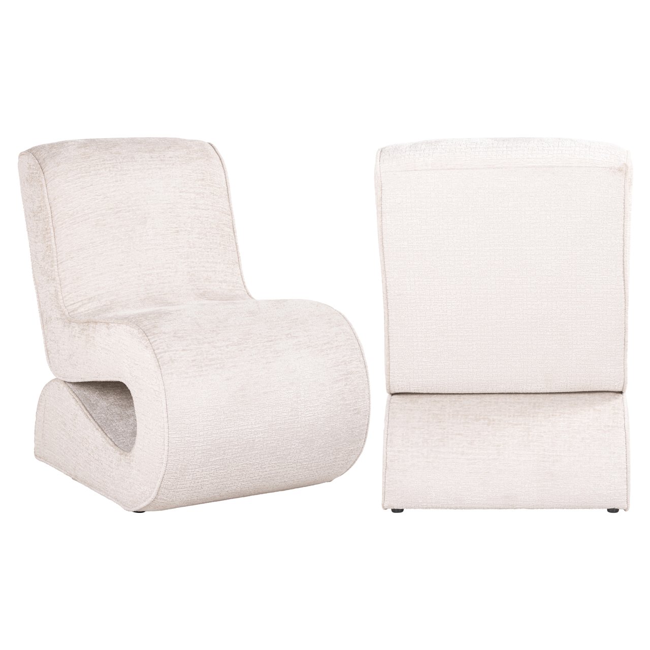 S4732 CREAM FUSION - Lounge chair Frankie cream fusion