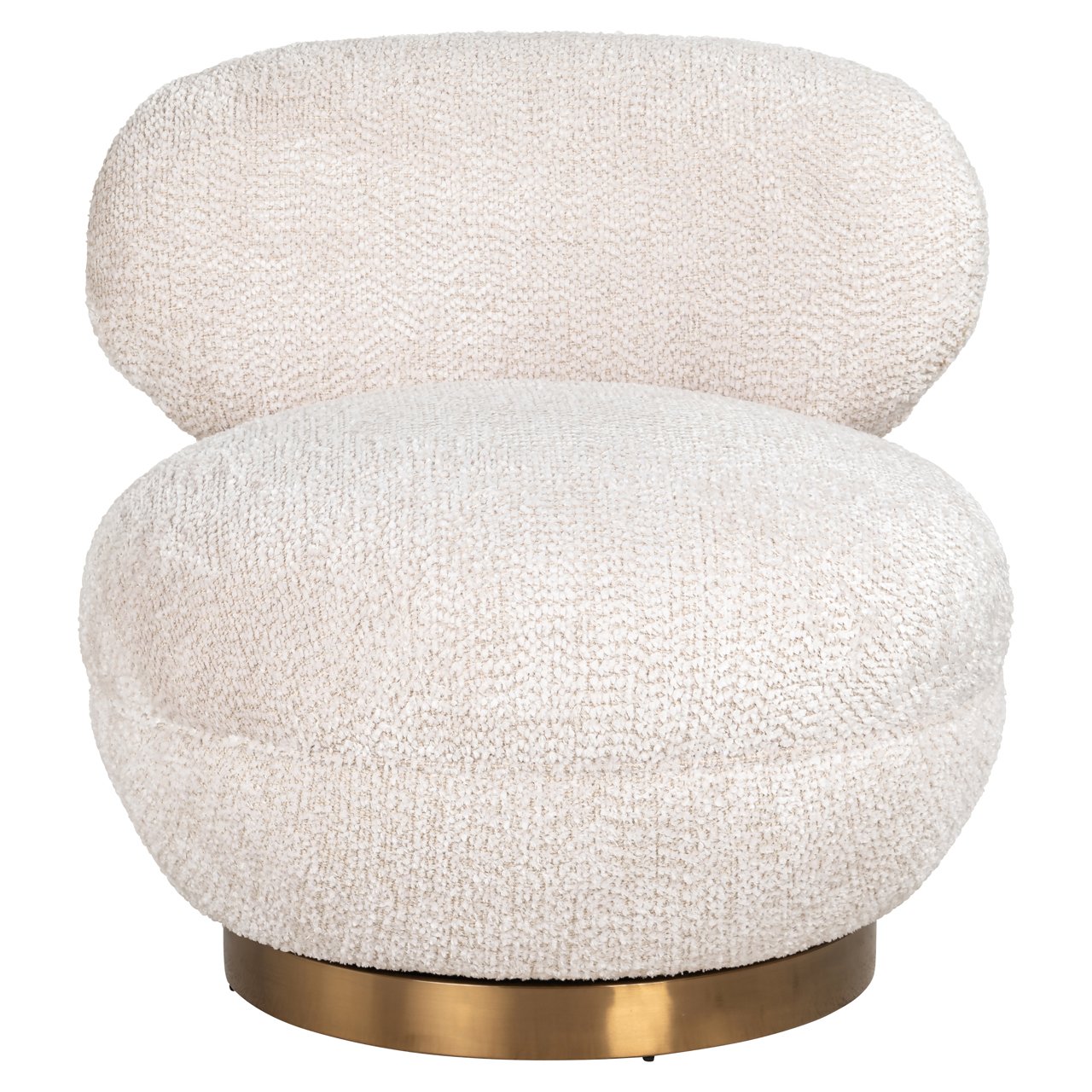 S4736 LOVELY CREAM - Lounge chair Jace lovely cream swivel